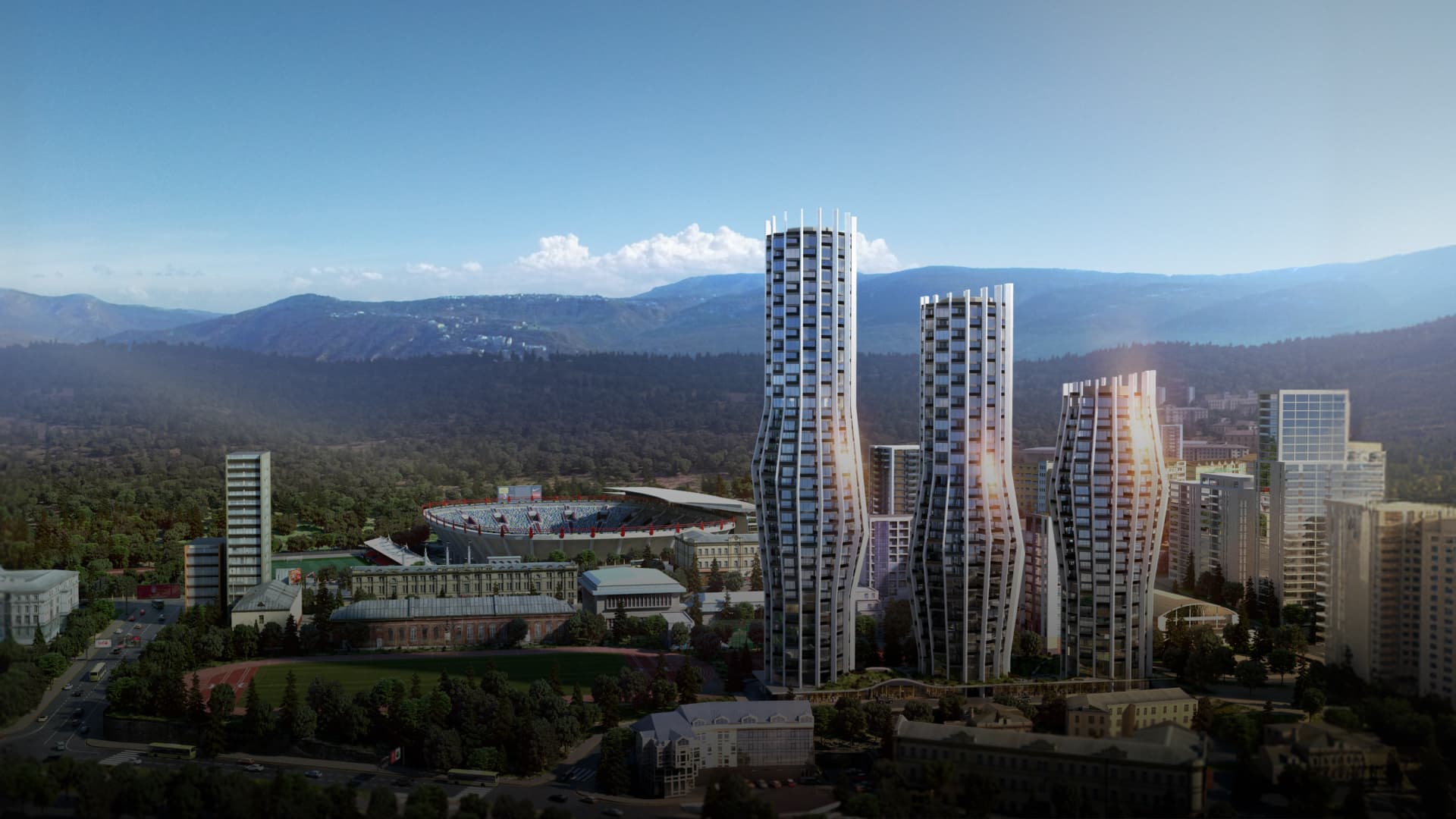Aerial view of Alliance Group developments in Georgia